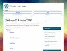 Tablet Screenshot of detectorwiki.com